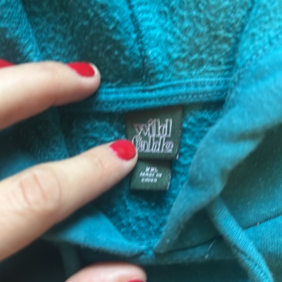 Wild Fable Crop Top Teal Hoodie Women’s Size XXL - Picture 2 of 6